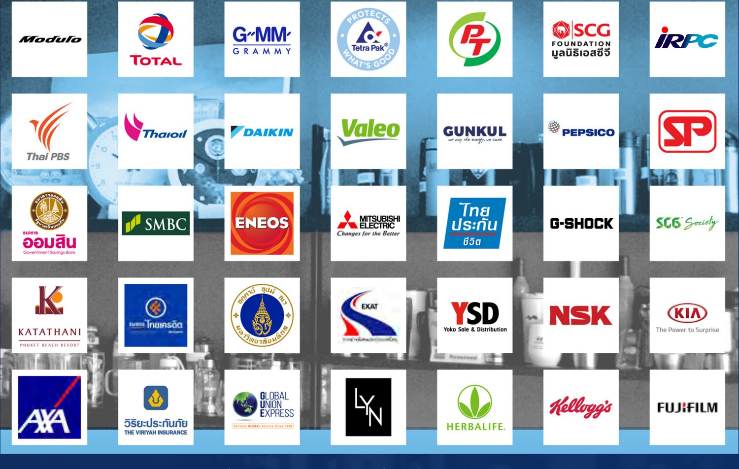 Hi Premium clients — Total, GMM Grammy, Tetra Pak, SCG, IRPC, PepsiCo, Daikin, ENEOS, Mitsubishi Electric, KIA, Fujifilm, Kellogg's and more